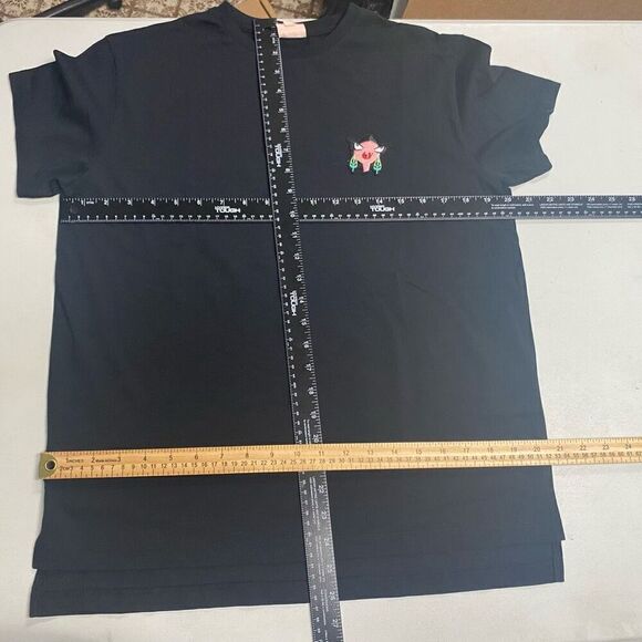 BADGLEY MISCHA Women’s Black‎ Artistic Graphic Cotton Tee Shirt Size Medium New - Picture 6 of 6